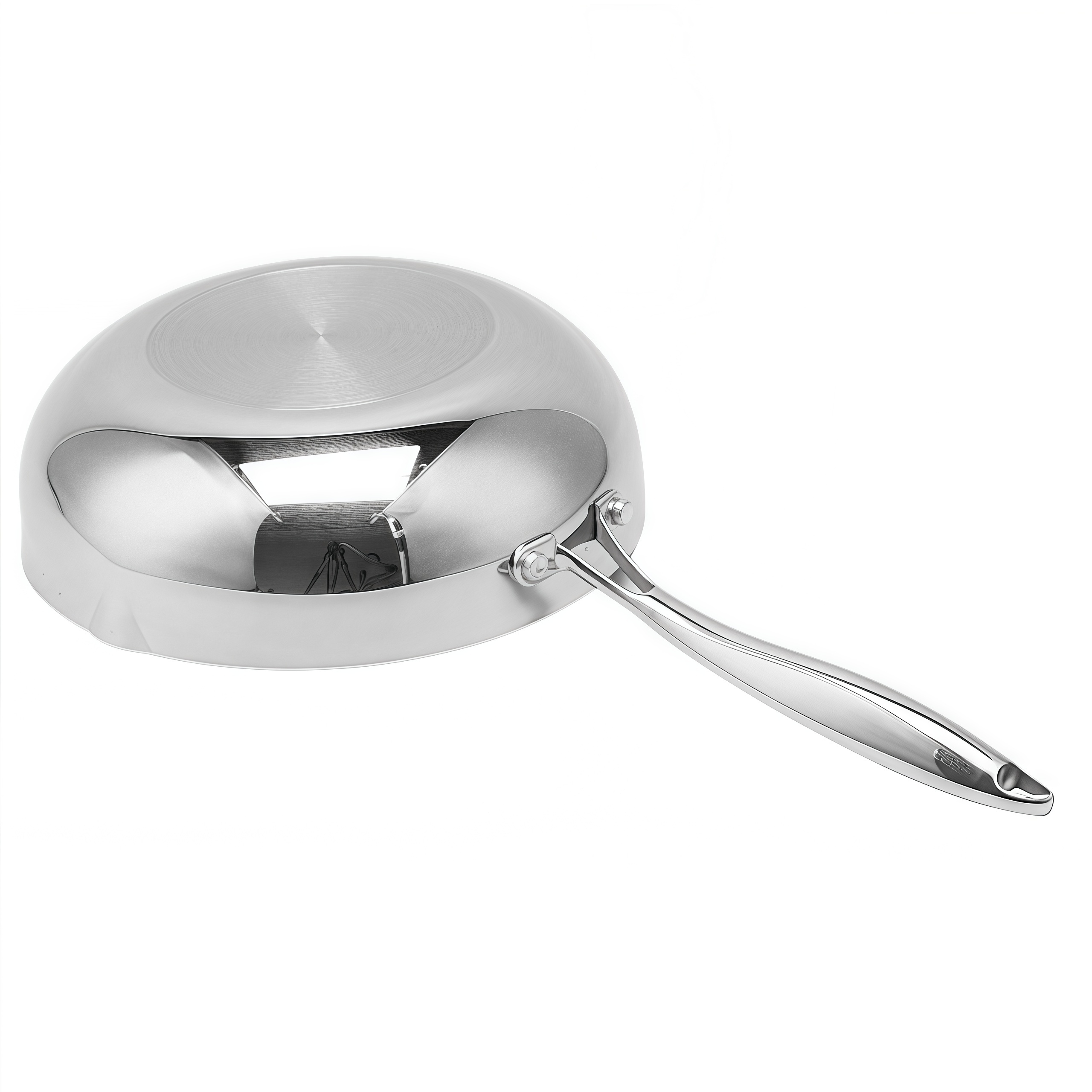 Hybrid TriPly Stainless Steel Nonstick Wok With Handle No Coating Nonstick Cookware Support ODM/OEM Non Toxic NO PFAS PFAS