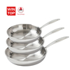 Factory Customized Food Grade Home Cooking Pan Steel Stainless Non-coating Frying Pans Sets Full Size for Restaurant Skillet Omlet Frying Pan