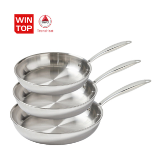 Factory Customized Food Grade Home Cooking Pan Steel Stainless Non-coating Frying Pans Sets Full Size for Restaurant Skillet Omlet Frying Pan