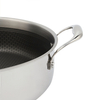 High Quality 316 Stainless Steel Cook Saute Pan Three Layer Steel Double Ear Frying Pan Rapid Heat Conduction Sauting Fry Pan