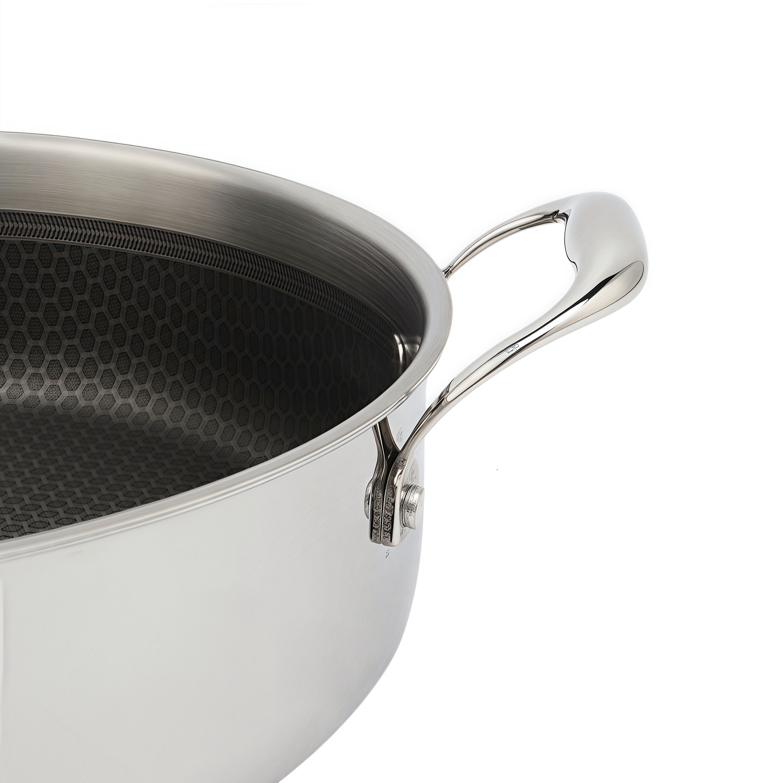 High Quality 316 Stainless Steel Cook Saute Pan Three Layer Steel Double Ear Frying Pan Rapid Heat Conduction Sauting Fry Pan