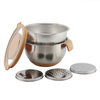4-1 Colander with Bowl Set Colander Bowl 304 Stainless Steel Mixing Salad Bowl with Strainer Colanders Sets Storage Drain Basket