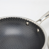 Tri-ply Hybrid Pan & Wok with Double Ears PFAS PFOA Free Honeycomb Stainless Steel Non-stick Wok Pan Cookware With Glass Lid