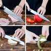 2025 High Quality Stainless Steel Chef Bread Carving Utility Paring Kitchen Knives Handmade Kitchen Knife Sets with Block