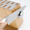 High Quality Traditional Metal Kitchen Cutter Classic Stainless Steel Knife Set with Wood Block with Self-sharpening