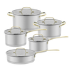 Wholesale Delicate Appearance Multi Function Thickening Base Cookware Stainless Steel Casserole Set Soup & Stock Pots With Lids