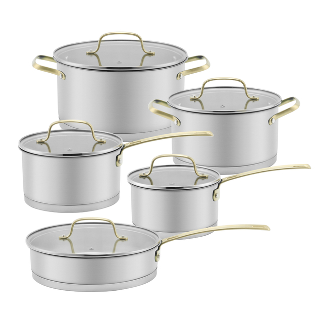 Wholesale Delicate Appearance Multi Function Thickening Base Cookware Stainless Steel Casserole Set Soup & Stock Pots With Lids