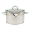 Wholesale Custom Kitchen Utensils Stainless Steel Cooking Pot Set Pots And Pans Set With Silicone Handle 10 Pieces Double Spout Cookware Set