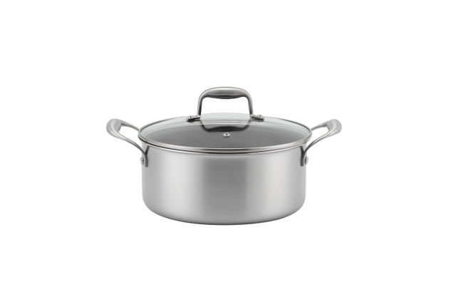 6 Piece High Quality Wholesale 18/10 Triply Stainless Steel 3 Layer Pots And Pans Steamer Set Cookware Set Saucepan Frying Pan