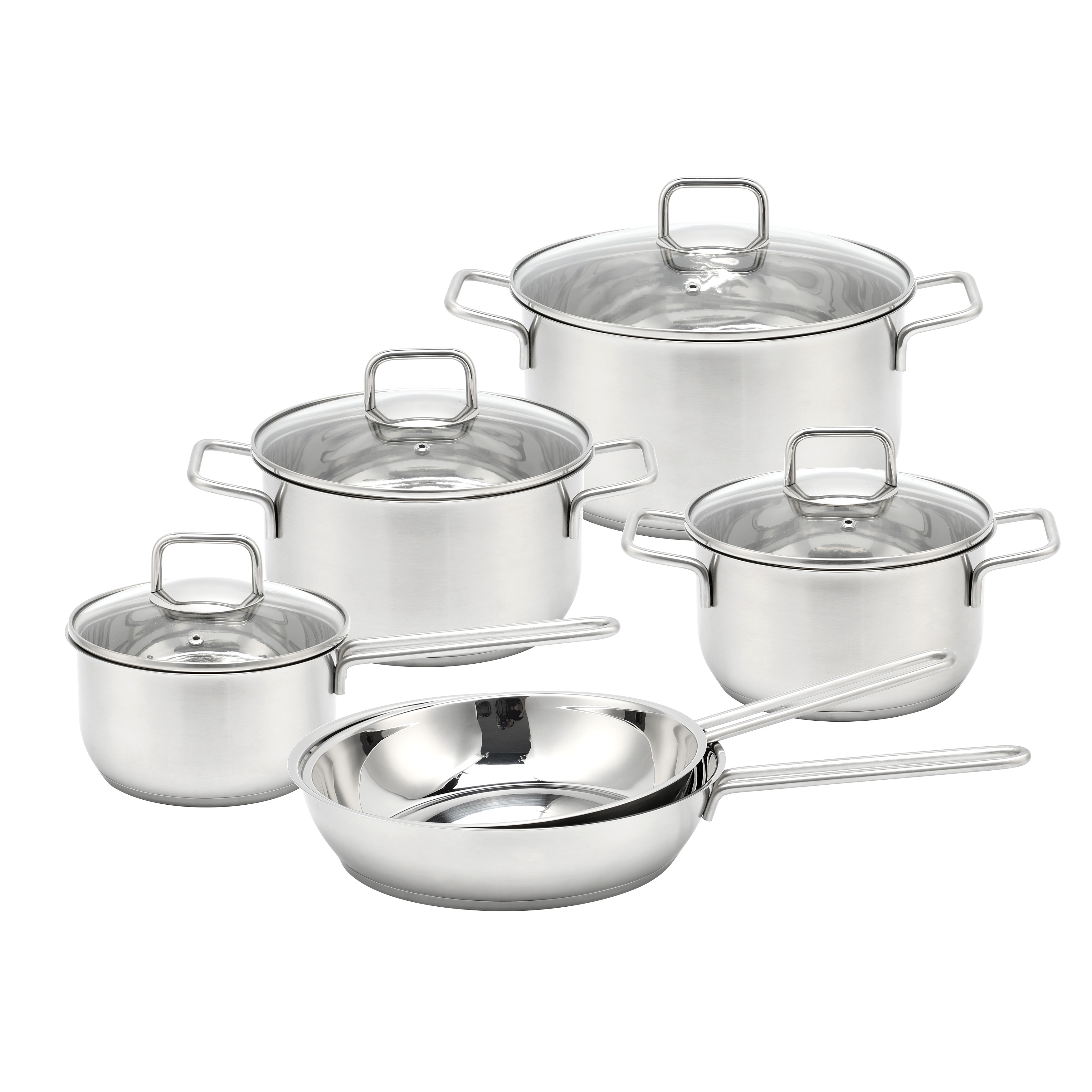 Wholesale Delicate Appearance Multi Function Thickening Base Cookware Stainless Steel Casserole Set Soup & Stock Pots With Lids