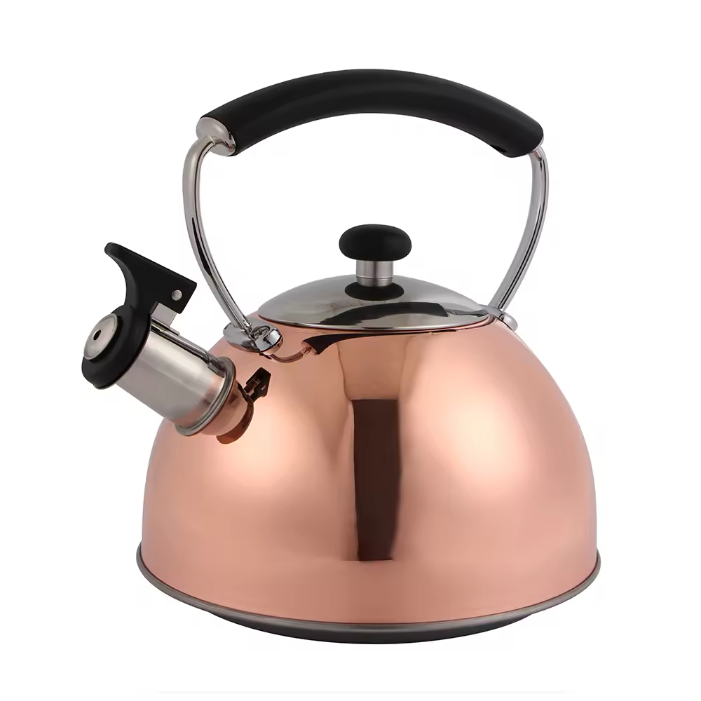 Factory Wholesale 2.5L Whistling Tea Kettle Tea Pot Customized Color Stainless Steel Hot Water Teapot for ALL Stovetop