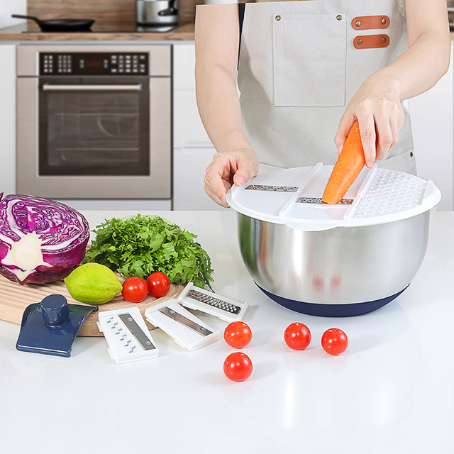 Factory Multifunction Large 5L Manual Fruits Vegetables Stainless Steel Salad Spinner