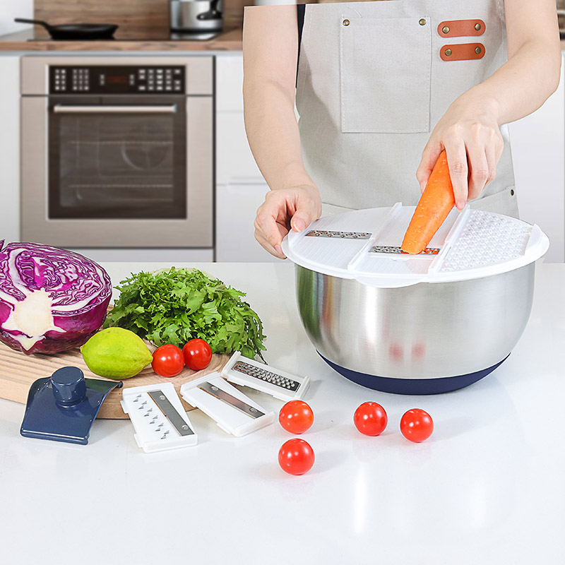 Factory Multifunction Large 5L Manual Fruits Vegetables Stainless Steel Salad Spinner