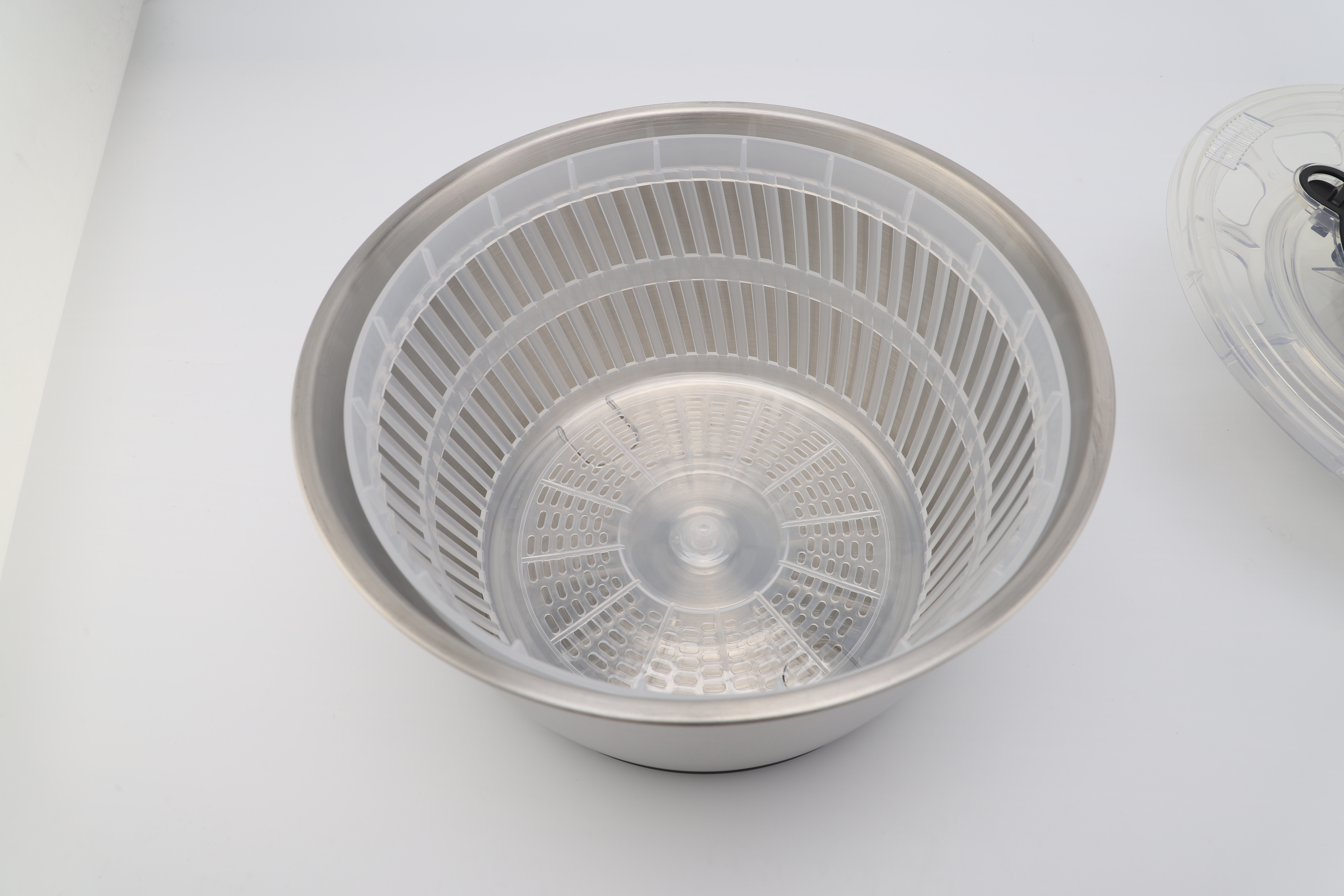 5L Home Use Vegetable Dryer Salad Spinner Stainless Steel Vegetable Salad Spinner