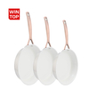 Hot Sale Wholesale 3 Layer Base Stainless Steel Pan 20/24/26/28cm 8inch/10inch/12inch Ceramics Nonstick Cookware Frying Pan