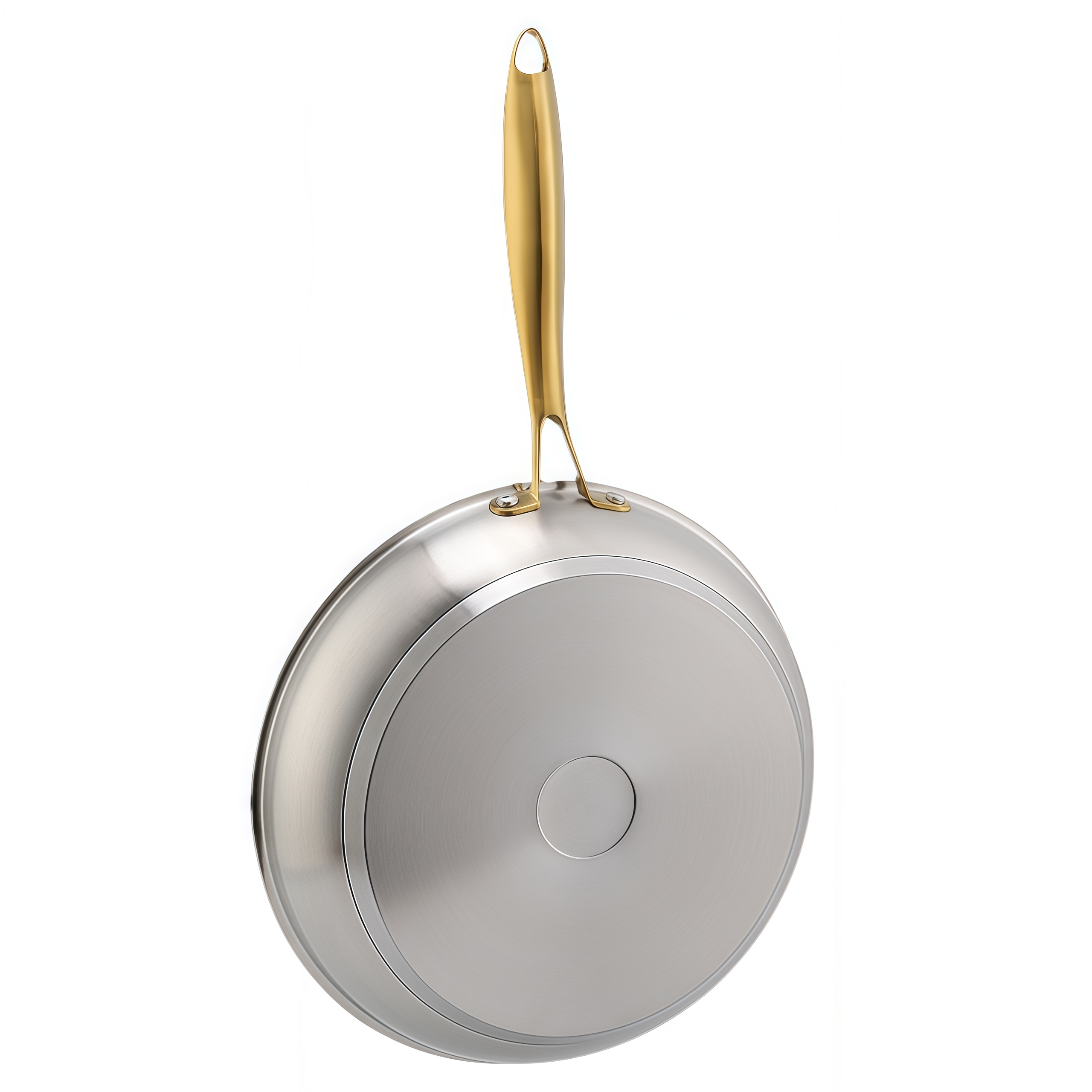Hot Sale Wholesale Impact Bonded Bottom Stainless Steel Pan 20/24/26/28cm 8inch/10inch/12inch Non-Coating Cookware Frying Pan