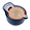 Multifunctional Stackable Mixing Bowls 4 Piece Nesting Plastic Mixing Bowl Set with Pour Spouts and Handles Salad Mixing Bowl