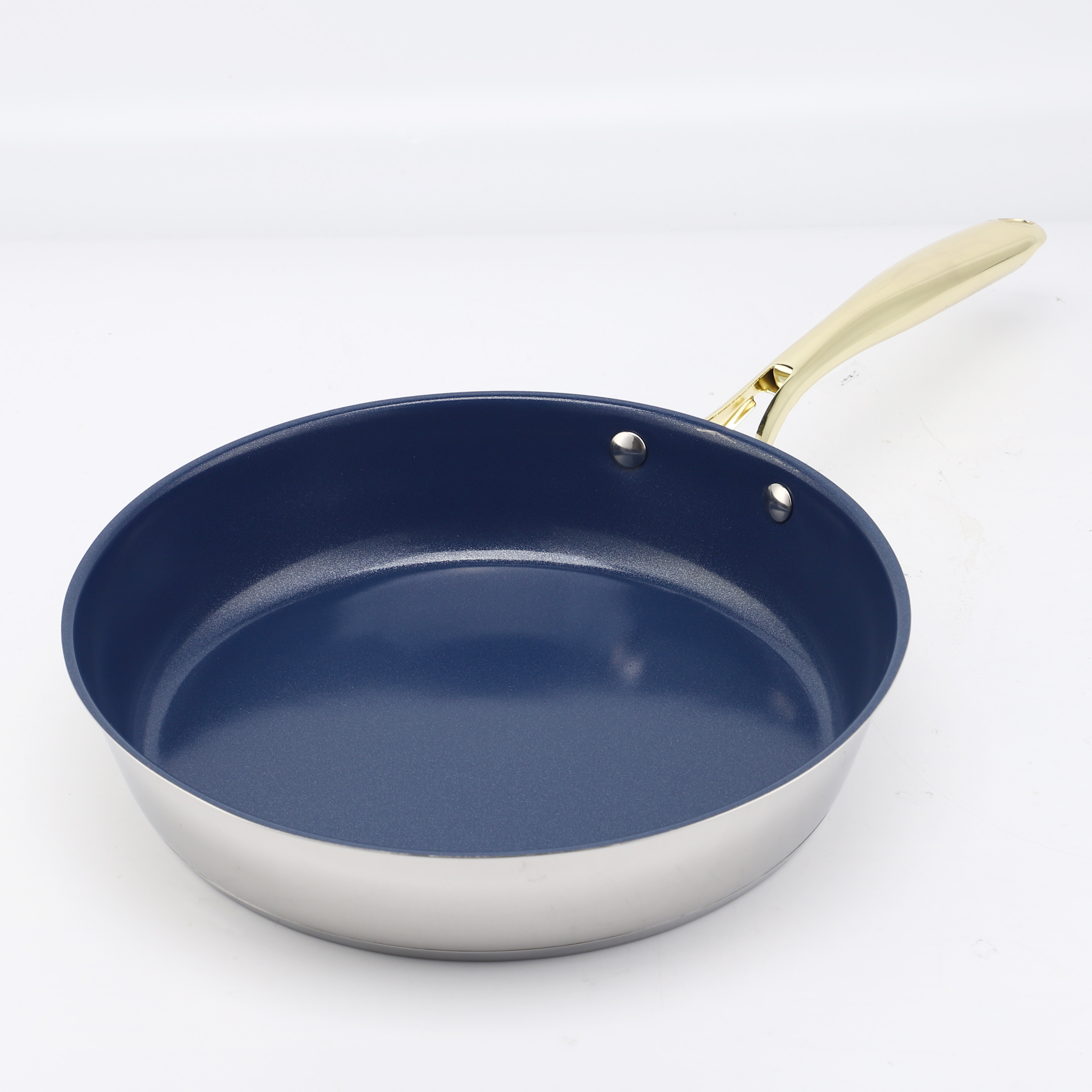 Hot Sale Wholesale 3 Layer Base Stainless Steel Pan 20/24/26/28cm 8inch/10inch/12inch Ceramics Nonstick Cookware Frying Pan