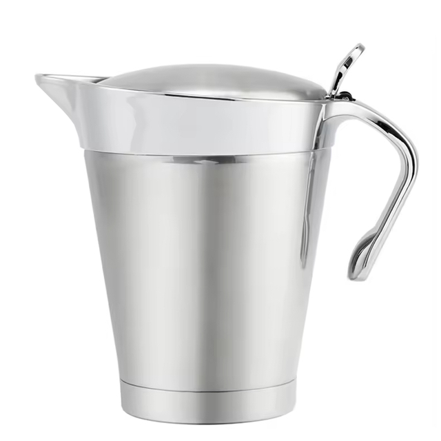 Custom Best Sell Double Wall Sauce Jug Home Kitchen Gadgets Fast Food Stainless Steel Insulated Gravy Boat
