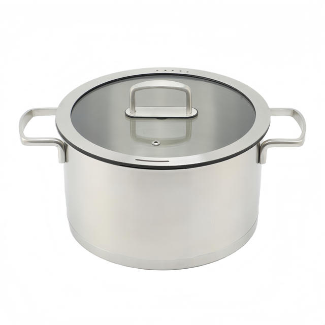 New Arrivals 12 Piece 304 Stainless Steel with Silicone Drain Lid Cookware Sets Pots And Pans Non-Toxic Kitchen Cookware Set with Stainless Steel Lid