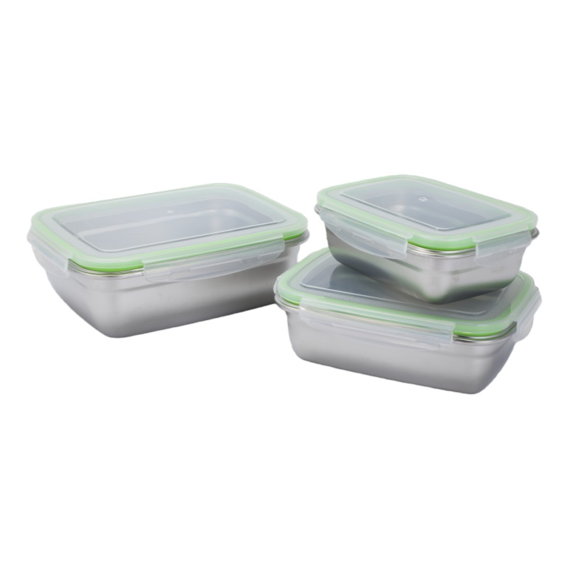  Sealed Leakproof Dishwasher Safe Food Container 304 Stainless Steel Lunch Box