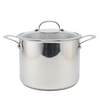 Factory Supply Kitchenware 8 Liter Stainless Steel Pasta Cooker 24cm Pasta Cooker Steamer Multi-Pot