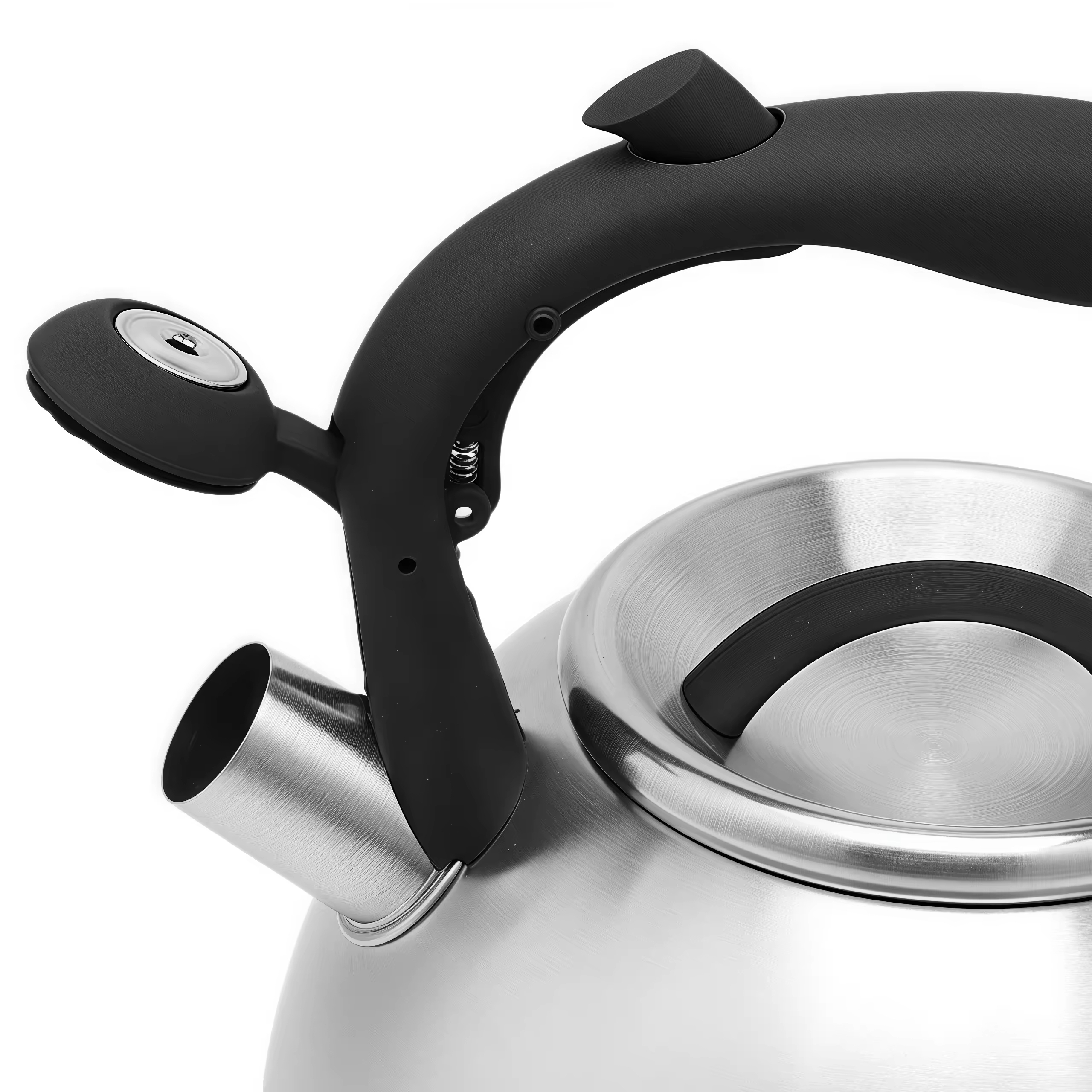 Modern 4L Stainless Steel Whistling Tea Kettle Induction Stove Top Water Pot with Bakelite Handle for Home Kitchen Use