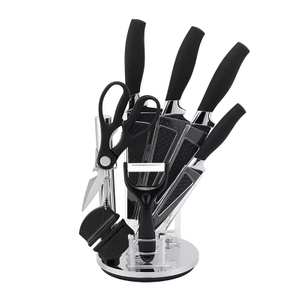 High Quality Stainless Steel Chef Bread Carving Utility Paring Kitchen Knives Handmade Kitchen Knife Sets with Block