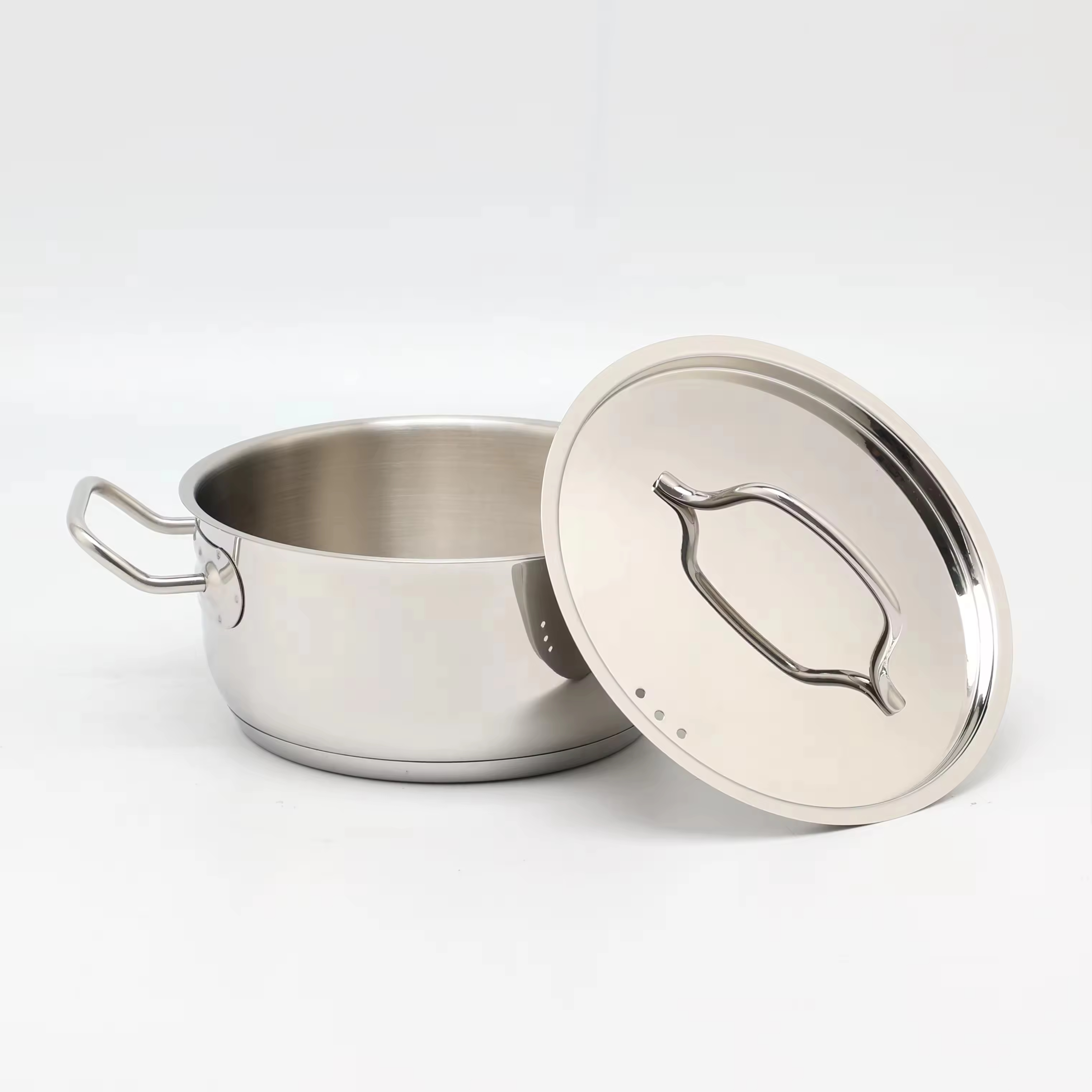 Wholesale Custom 9 Piece Stainless Steel Induction Safe Pots and Pans NonToxic Kitchen Cookware Set with Stainless Steel Lid