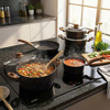8 PCS Factory Customizable Ceramic Granite Non Stick Pans and Pots Set Induction Forged Aluminum Cookware Set PFOA & PFOS FREE