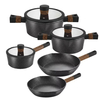 8 PCS Factory Customizable Ceramic Non Stick Pans and Pots Set Induction Forged Aluminum Cookware Set PFOA & PFOS FREE