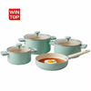 8PCS Customizable Ceramic Non Stick Pans and Pots Set Induction Cast Aluminum Ceramic Cookware Set Pots and Pans Set