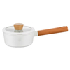 8 PCS Factory Customizable Ceramic NonStick Pan and Pots Set Induction Forged Aluminum Cookware Set PFOA & PFOS FREE Wood Handle