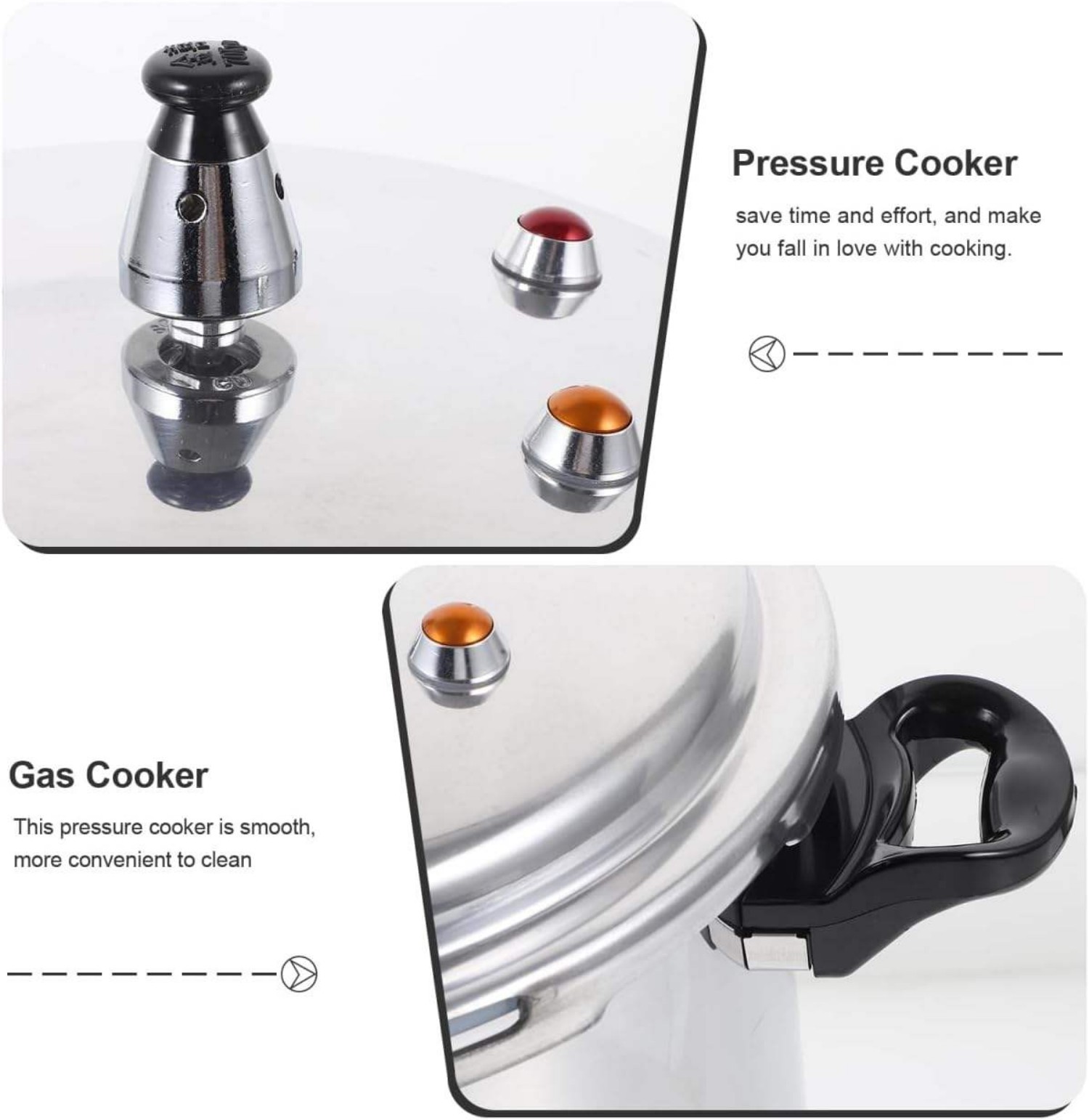 Factory Small Aluminum Alloy Pressure Cooker with Magnetic Bottom 3L 4L 5L 7L 9L 11L 13L 17L Sizes for Gas and Induction Cooker