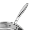 Tri-ply Hybrid Pan & Wok with Double Ears PFAS PFOA Free Honeycomb Stainless Steel Non-stick Wok Pan Cookware 