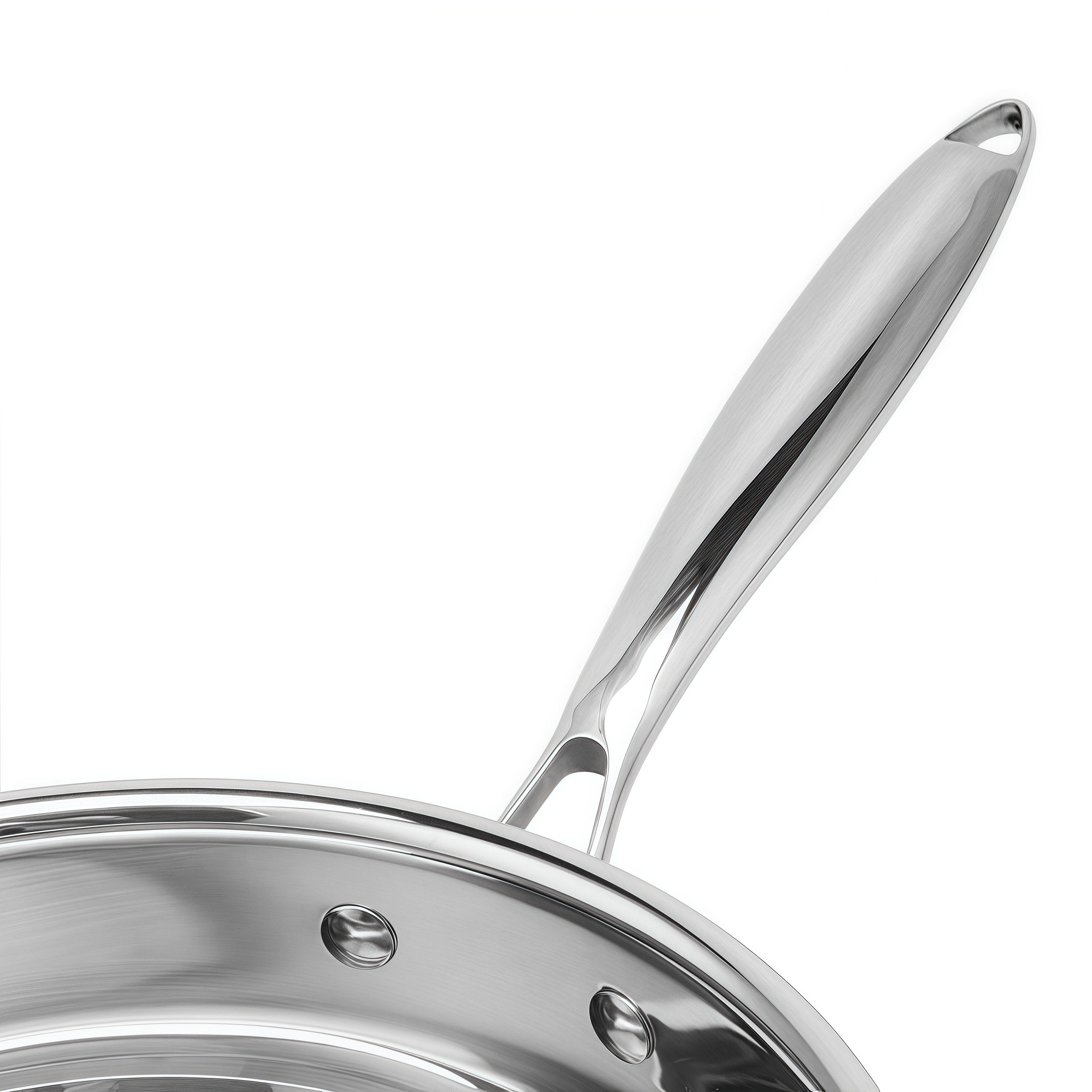 Tri-ply Hybrid Pan & Wok with Double Ears PFAS PFOA Free Honeycomb Stainless Steel Non-stick Wok Pan Cookware 