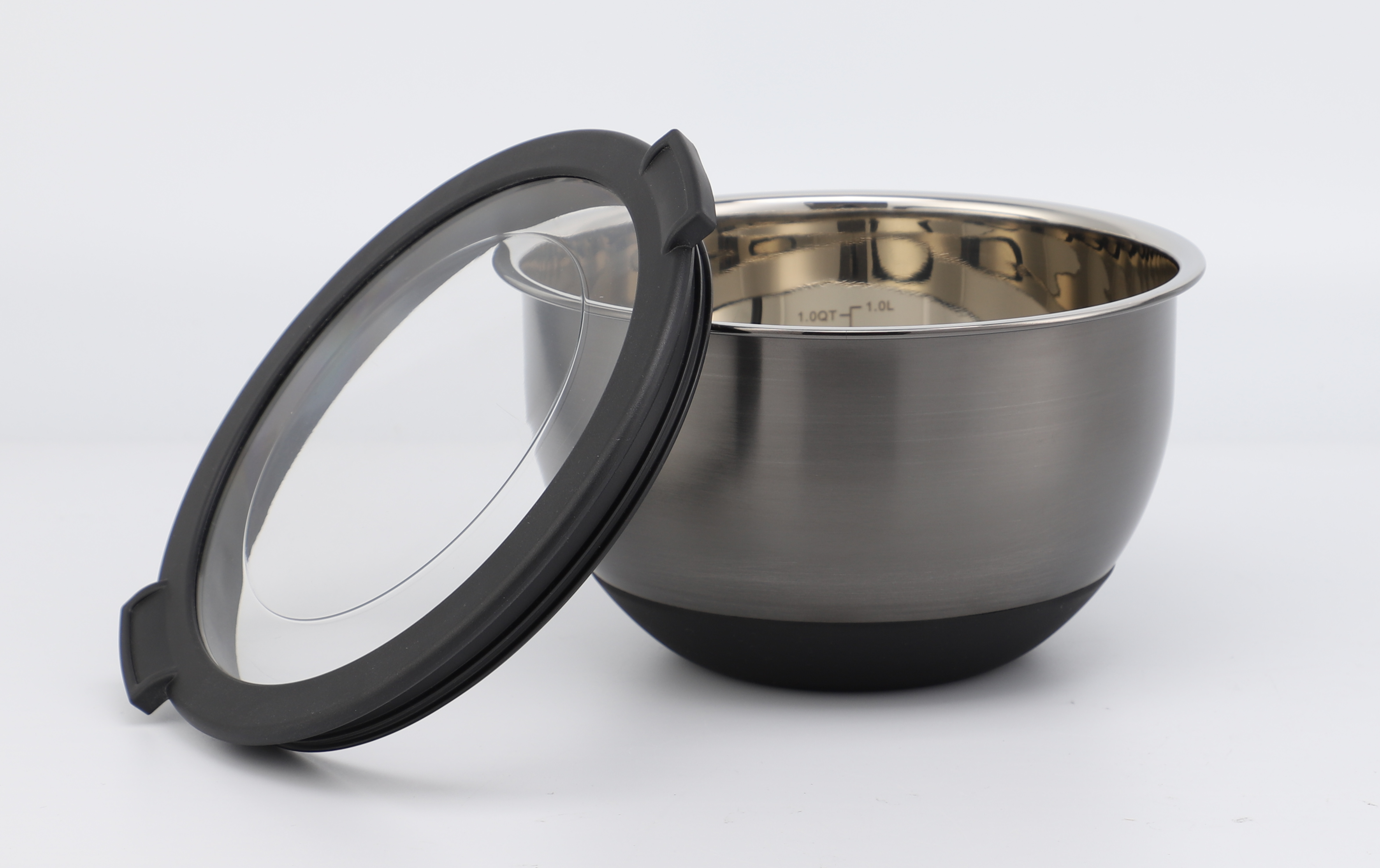 Kitchen Baking Salad Mixing Bowl Set 16/20/24/26/28cm Large Stainless Steel with Silicone Bottom Polished Technique