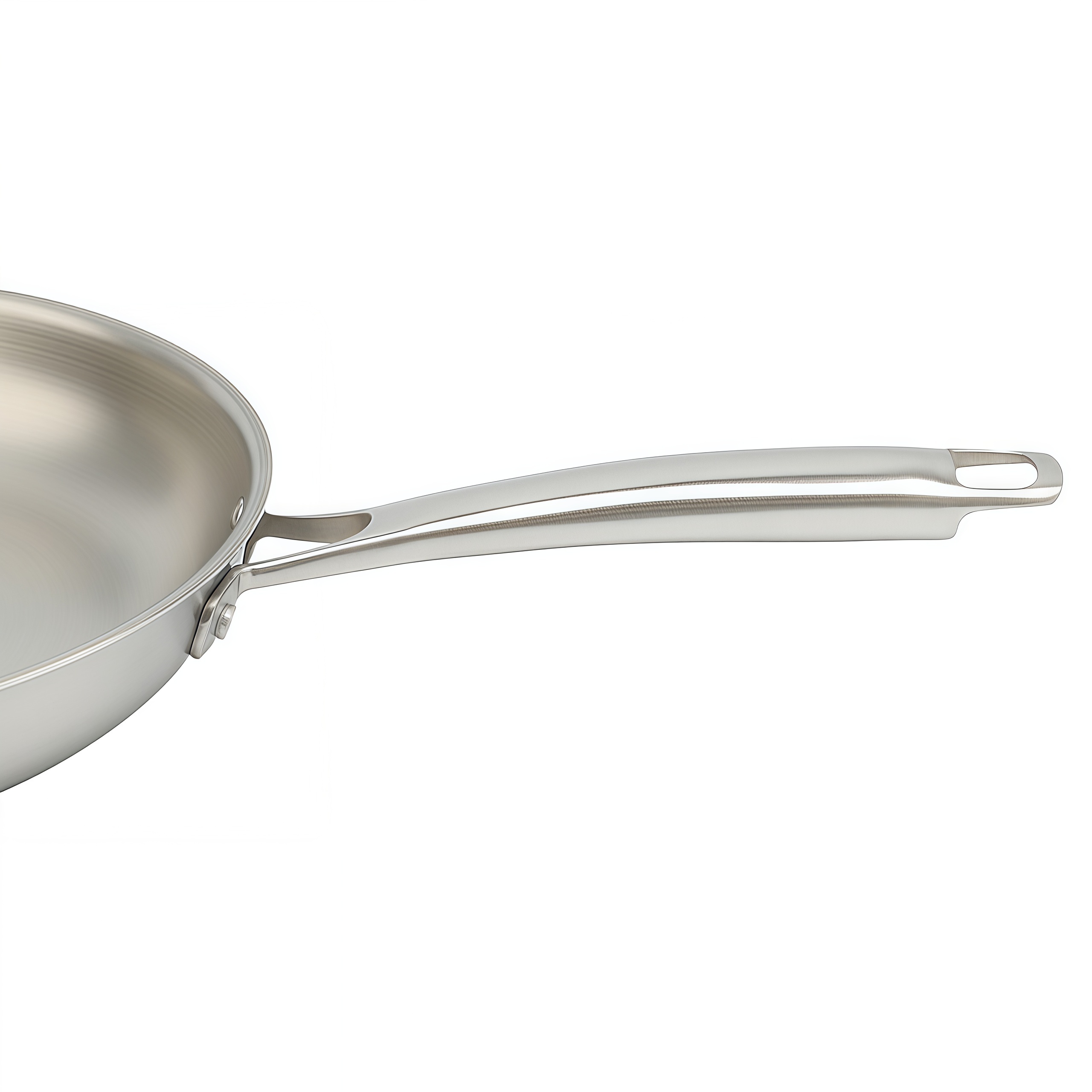 Hot Sale Wholesale 3 Layer Tri-ply Stainless Steel Pan 20/24/26/28cm 8inch/10inch/12inch Non-Coating Cookware Frying Pan