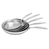 Factory Customized Food Grade Home Cooking Pan Steel Stainless Non-coating Frying Pans Sets Full Size for Restaurant Skillet Omlet Frying Pan