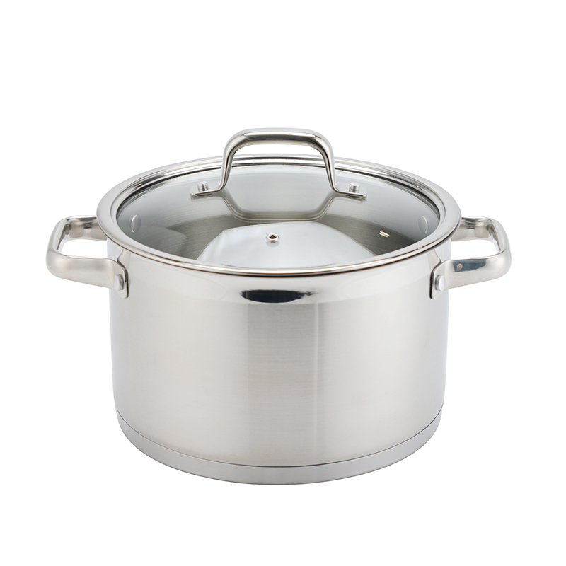 Wholesale Custom 10 Piece Stainless Steel Impact Bonded Bottom Pots And Pans Non-Toxic Kitchen Cookware Set