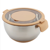 4-1 Colander with Bowl Set Colander Bowl 304 Stainless Steel Mixing Salad Bowl with Strainer Colanders Sets Storage Drain Basket