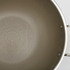 Tri-ply Hybrid Pan & Wok with Double Ears PFAS PFOA Free Titanium Coating Stainless Steel Non-stick Wok Pan Cookware With Glass Lid