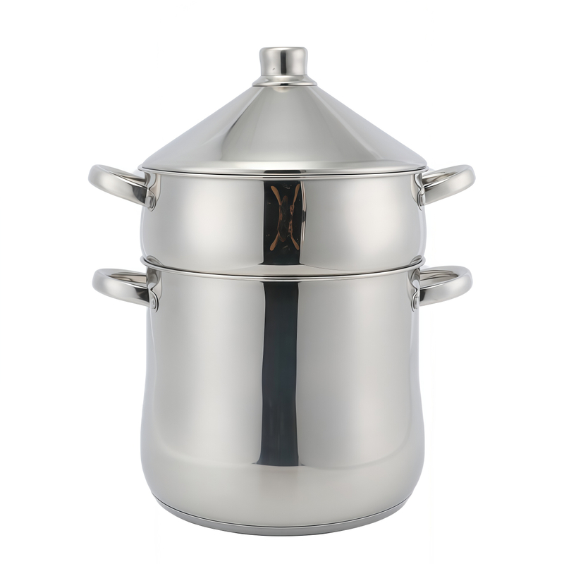 Factory Custom Kitchen Soup Steamer Pot Set With Tagine Lid Stainless Steel Cooking Pot Set Cookware Sets with Capsuled Bottom