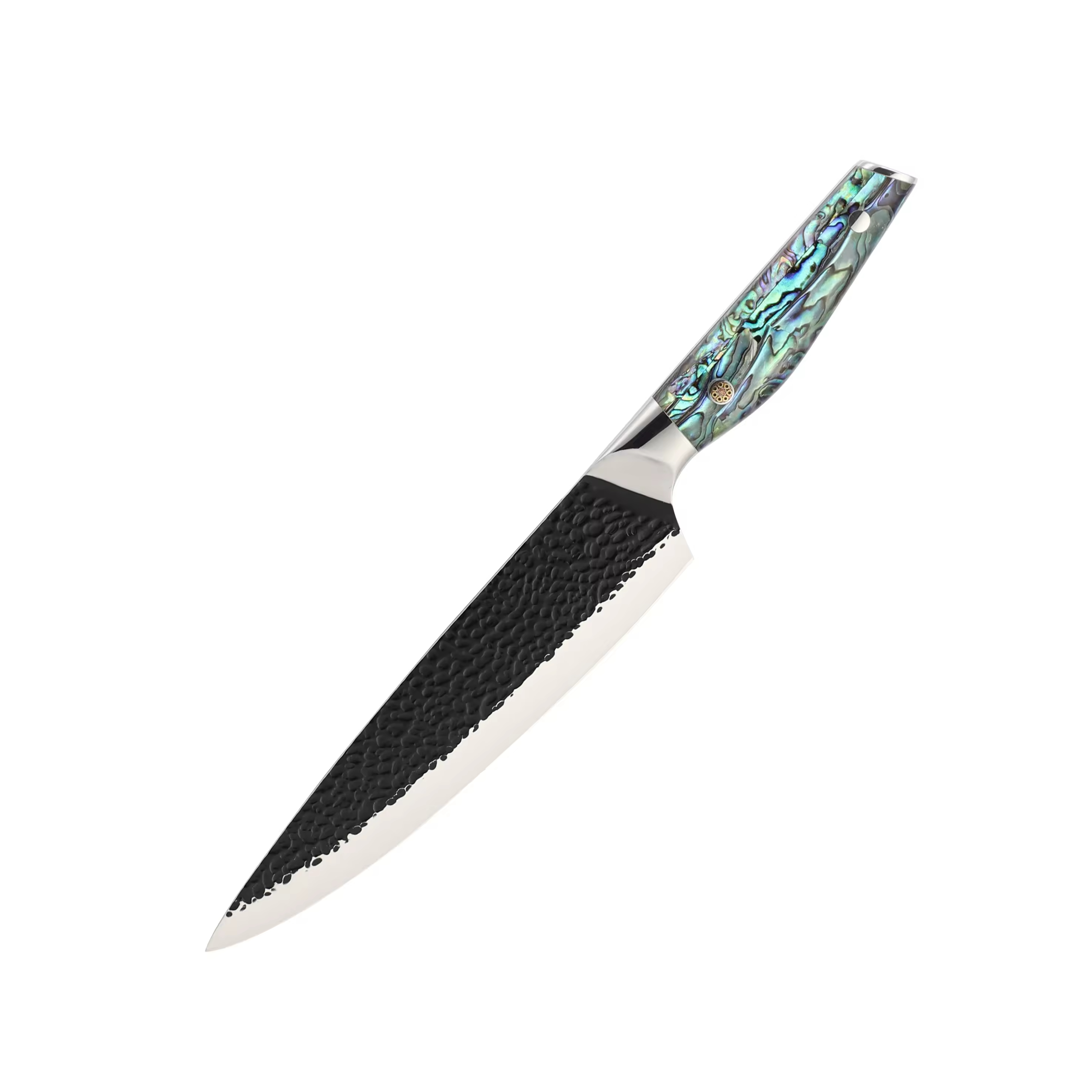 Wholesale Custom logo 8-Inch Santoku Bread Paring Cleaver Chef Kitchen Knife 5cr15 Stainless Steel With Abalone Handle