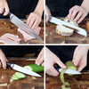 2025 New 6-Piece Stainless Steel Chef Knife Set with Wooden Block Premium Kitchen Knives