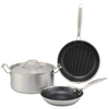 Kitchen Ware Triply Stainless Steel Saucepan Stock Pot Frying Pan Cookware Set with Lid