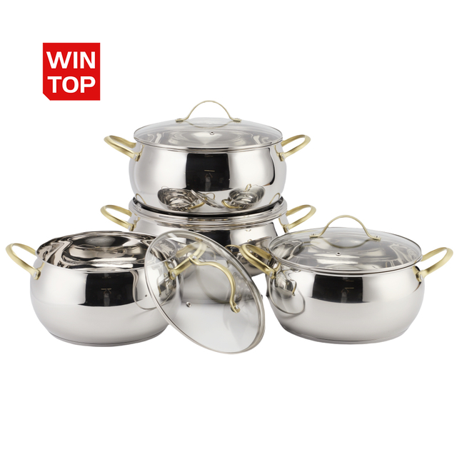 Wholesale Delicate Appearance Multi Function Apple Shape Cookware Stainless Steel Casserole Set Soup & Stock Pots With Lids
