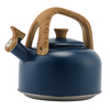  3L Stainless Steel Tea Kettle Round Whistling Stovetop Pot Food Grade Metal Teapot for Stove Top