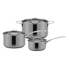 Wholesale Custom Kitchen Utensils Stainless Steel Impact Bonded Bottom Cooking Pot Set Pots And Pans Set With Steel Handle 6 Pieces Cookware Set