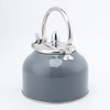 Modern 2.5L Stainless Steel Tea Kettle Grey Painted Stove Top Whistling Tea Pot with Stainless Steel Handle Metal Material